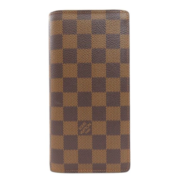 Louis Vuitton N60017 Portefeuille Brazza Old Long Wallet Damier Canvas Women's L - Picture 1 of 10